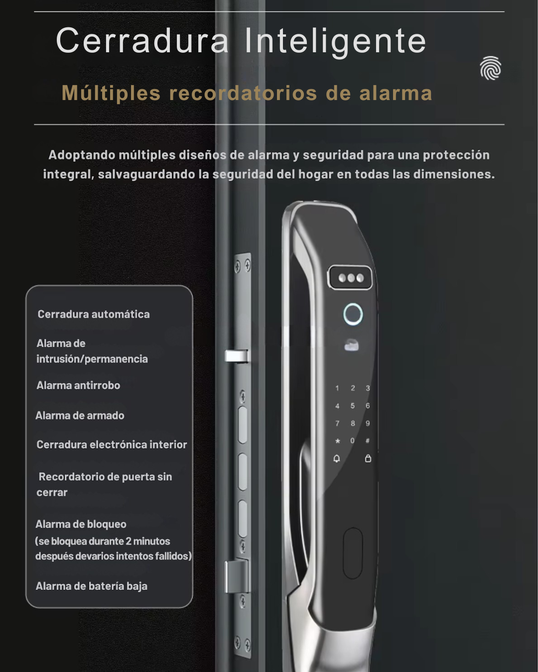 Cerradura Inteligente con Reconocimiento Facial 3D LK11