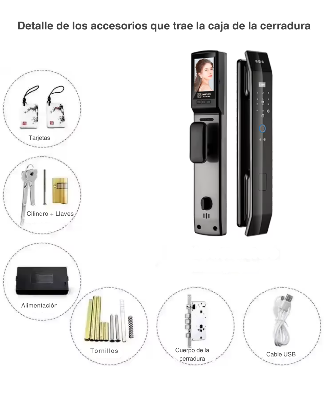 cerradura inteligente con reconocimiento facial Modelo LK-3D Pro