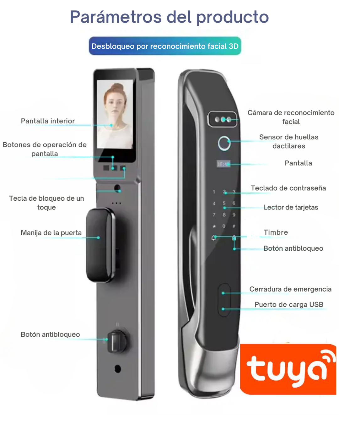 Cerradura Inteligente con Reconocimiento Facial 3D LK11