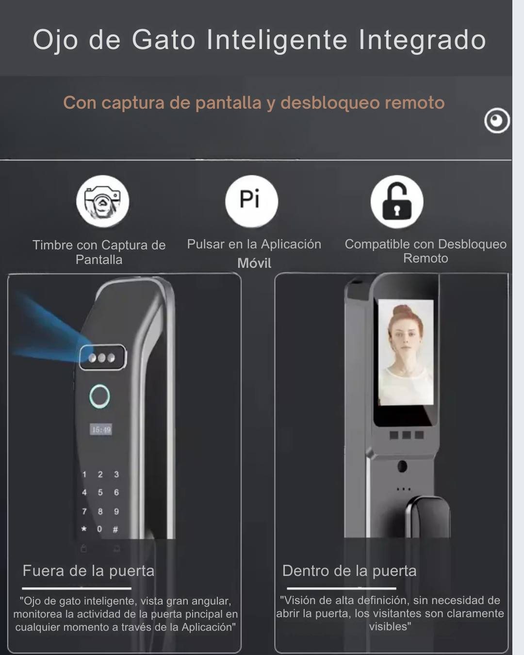 Cerradura Inteligente con Reconocimiento Facial 3D LK11