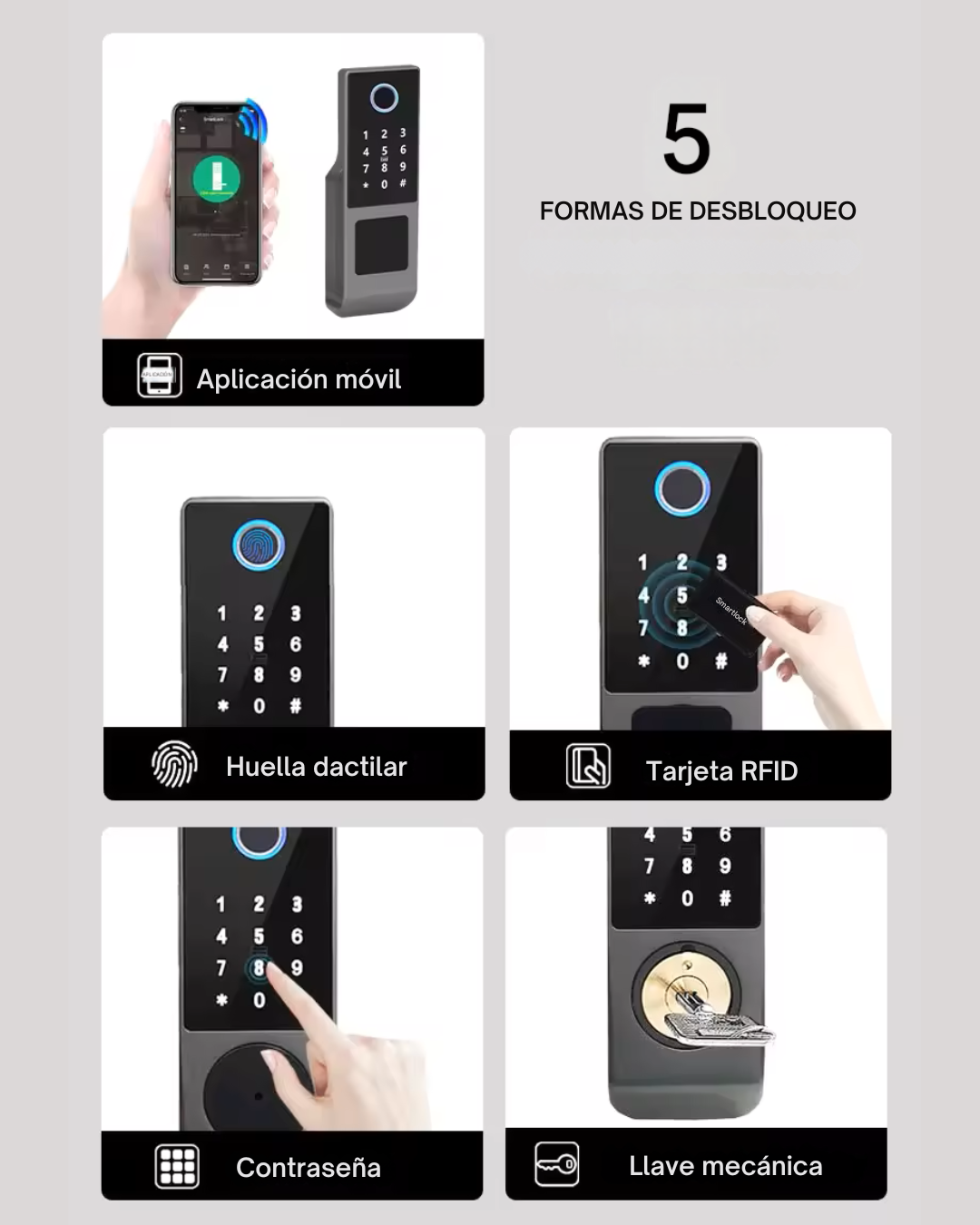Cerradura Inteligente Doble Verificación para Exterior LK10