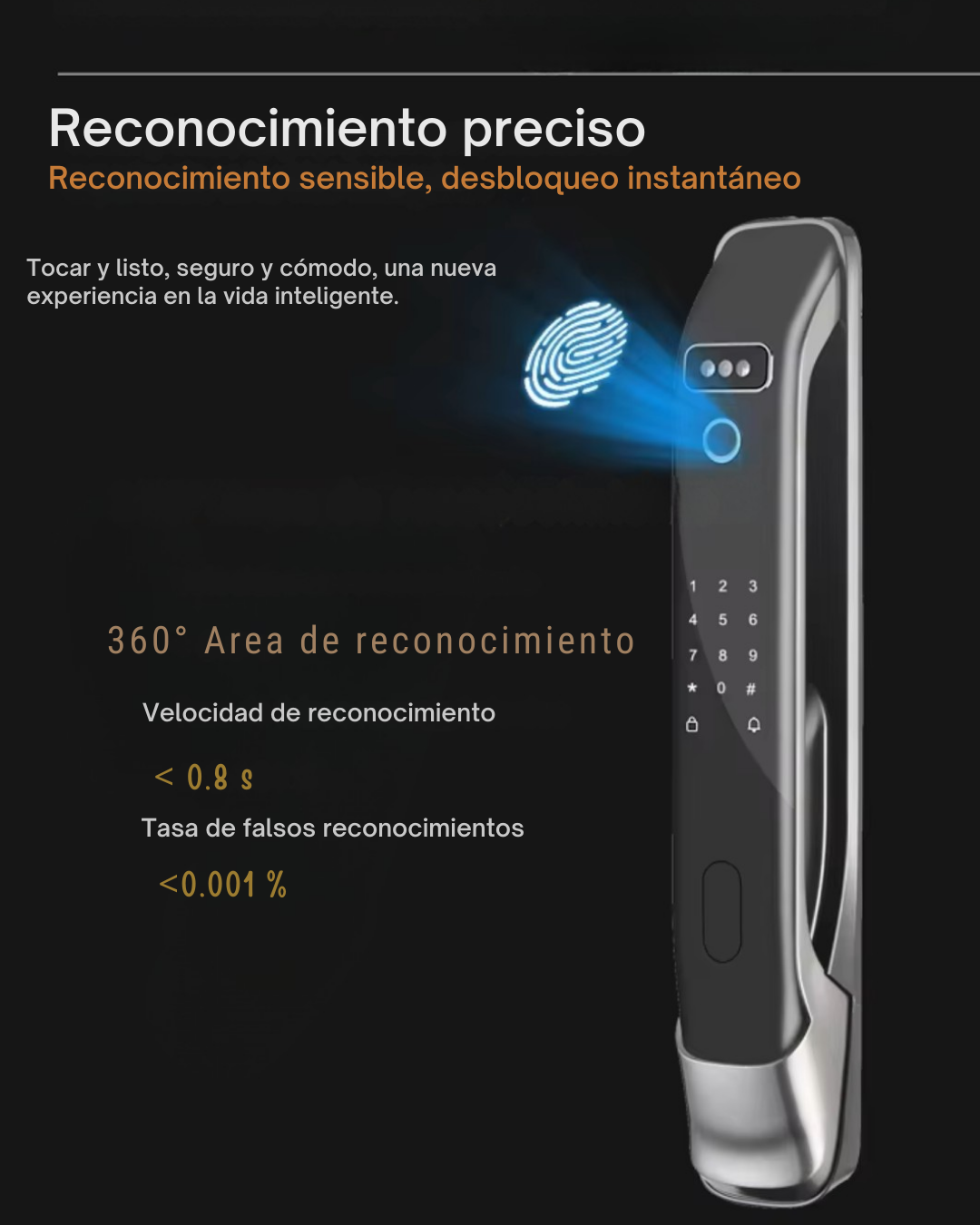 Cerradura Inteligente con Reconocimiento Facial 3D LK11
