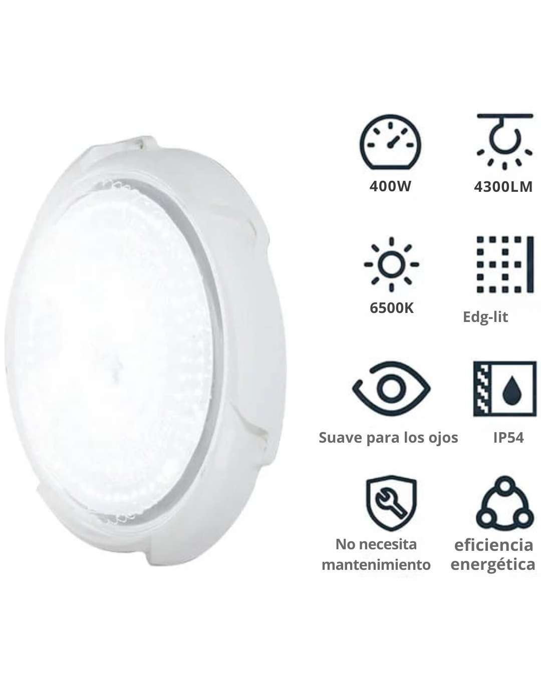 Plafon techo Solar Led 100w 6000k Blanco.