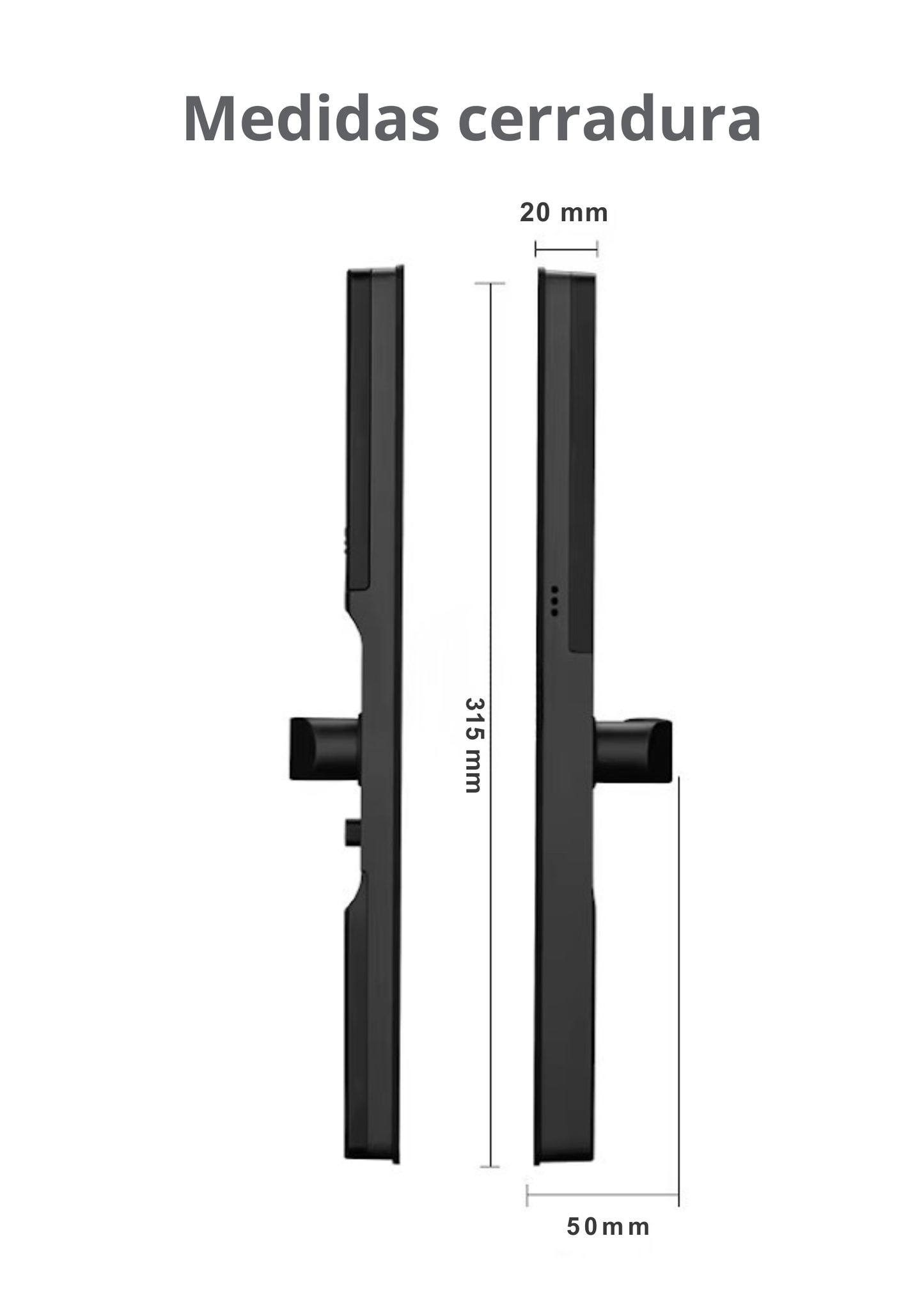 Cerradura Inteligente Pestillo Corto Exterior/interior Lk08
