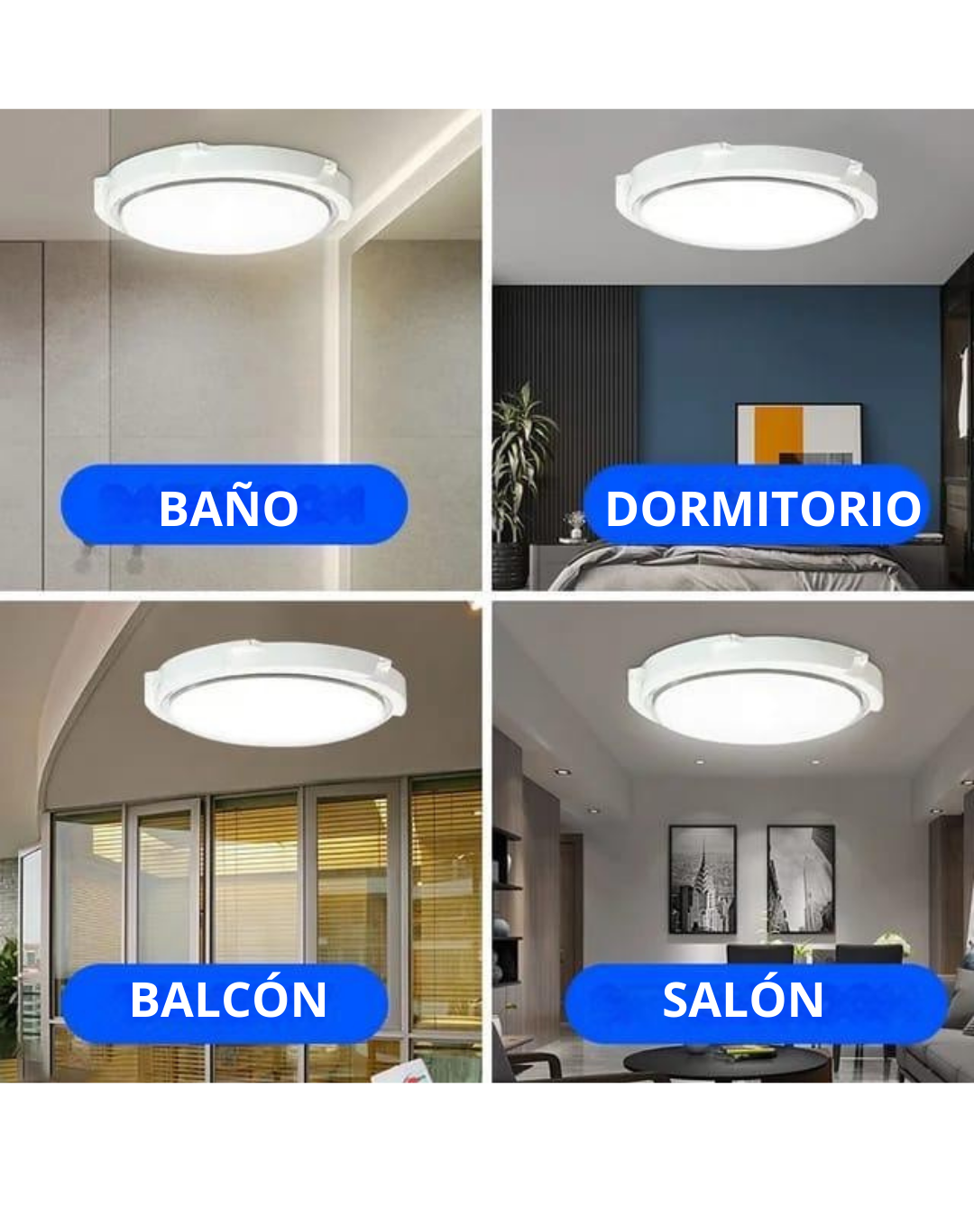 Plafon techo Solar Led 100w 6000k Blanco.