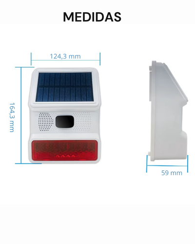 Sirena Solar Inalámbrica para Exterior LockLed LK-SS025