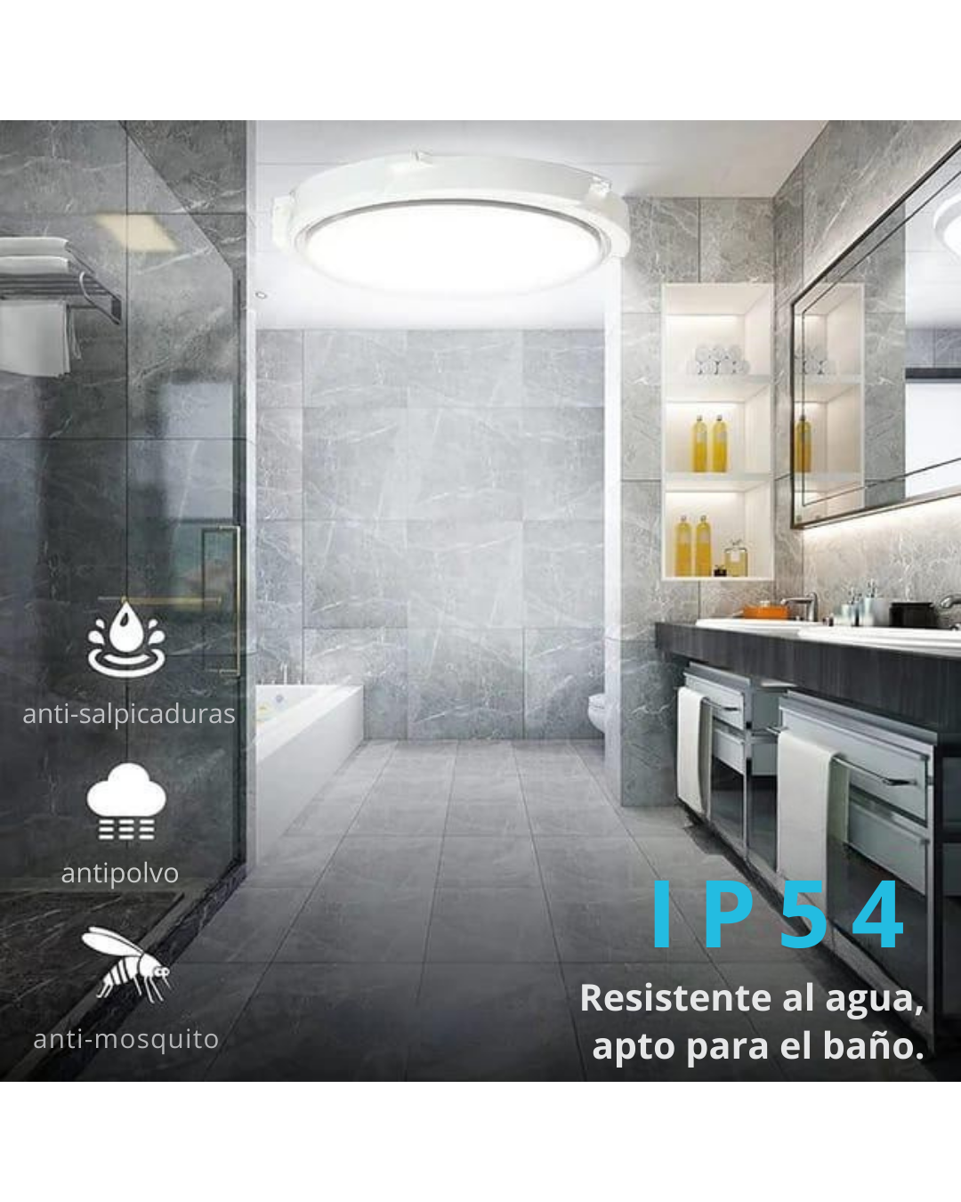 Plafon techo Solar Led 100w 6000k Blanco.