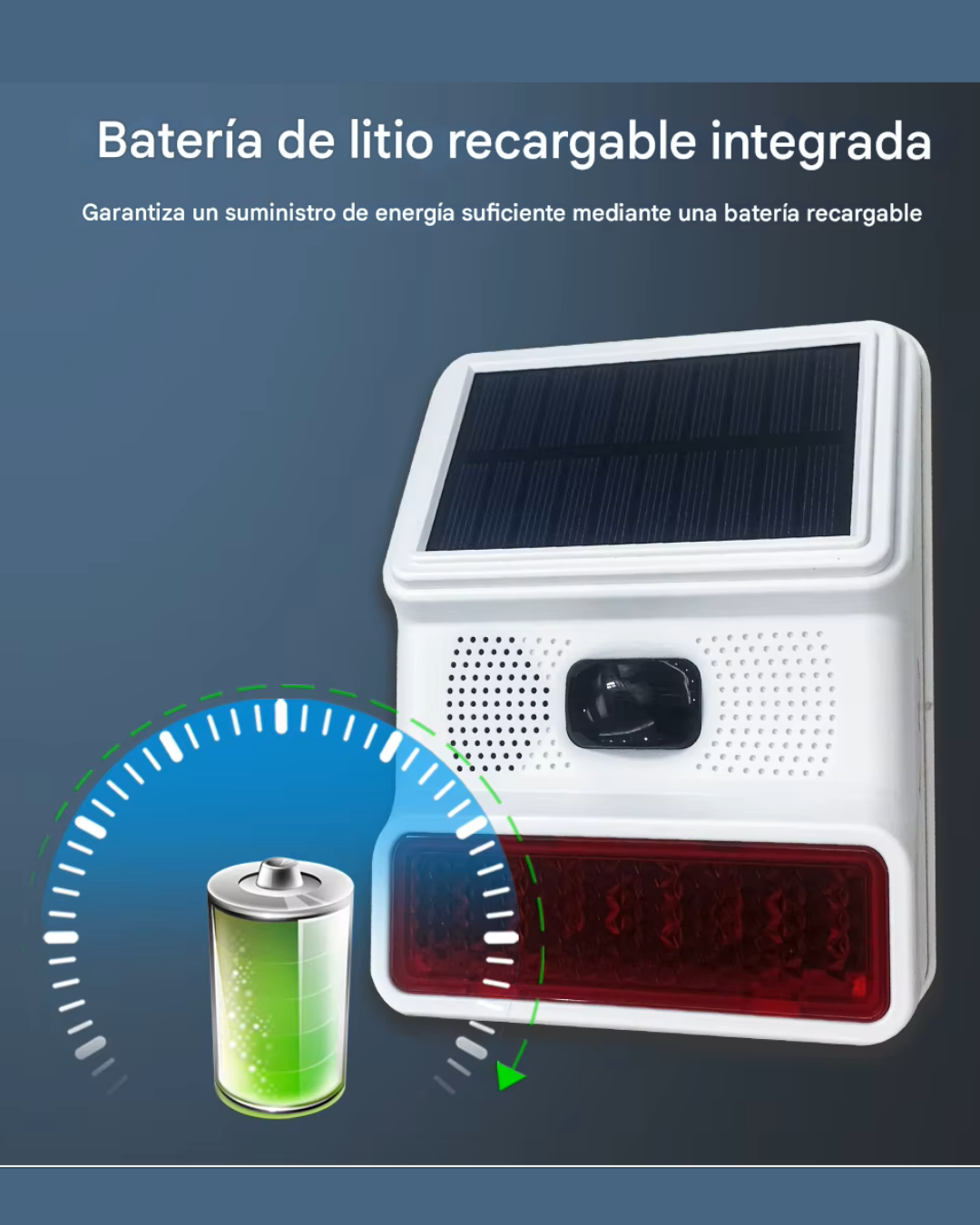 Sirena Solar Inalámbrica para Exterior LockLed LK-SS025