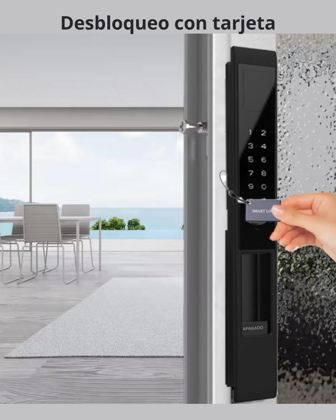 Cerradura Inteligente Puerta Corrediza Exterior LK12