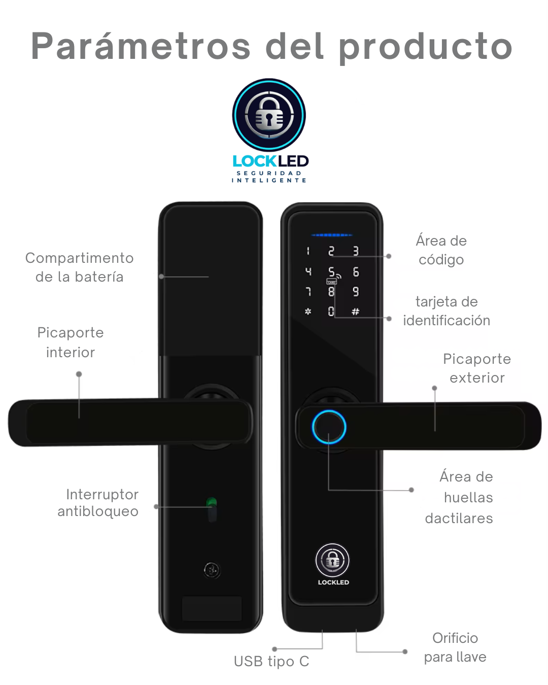 Cerradura Inteligente Exterior/Interior LK03