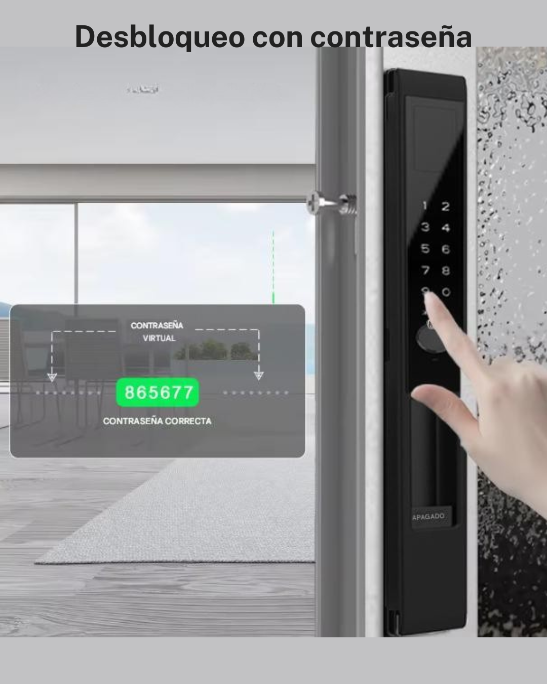Cerradura Inteligente Puerta Corrediza Exterior LK12