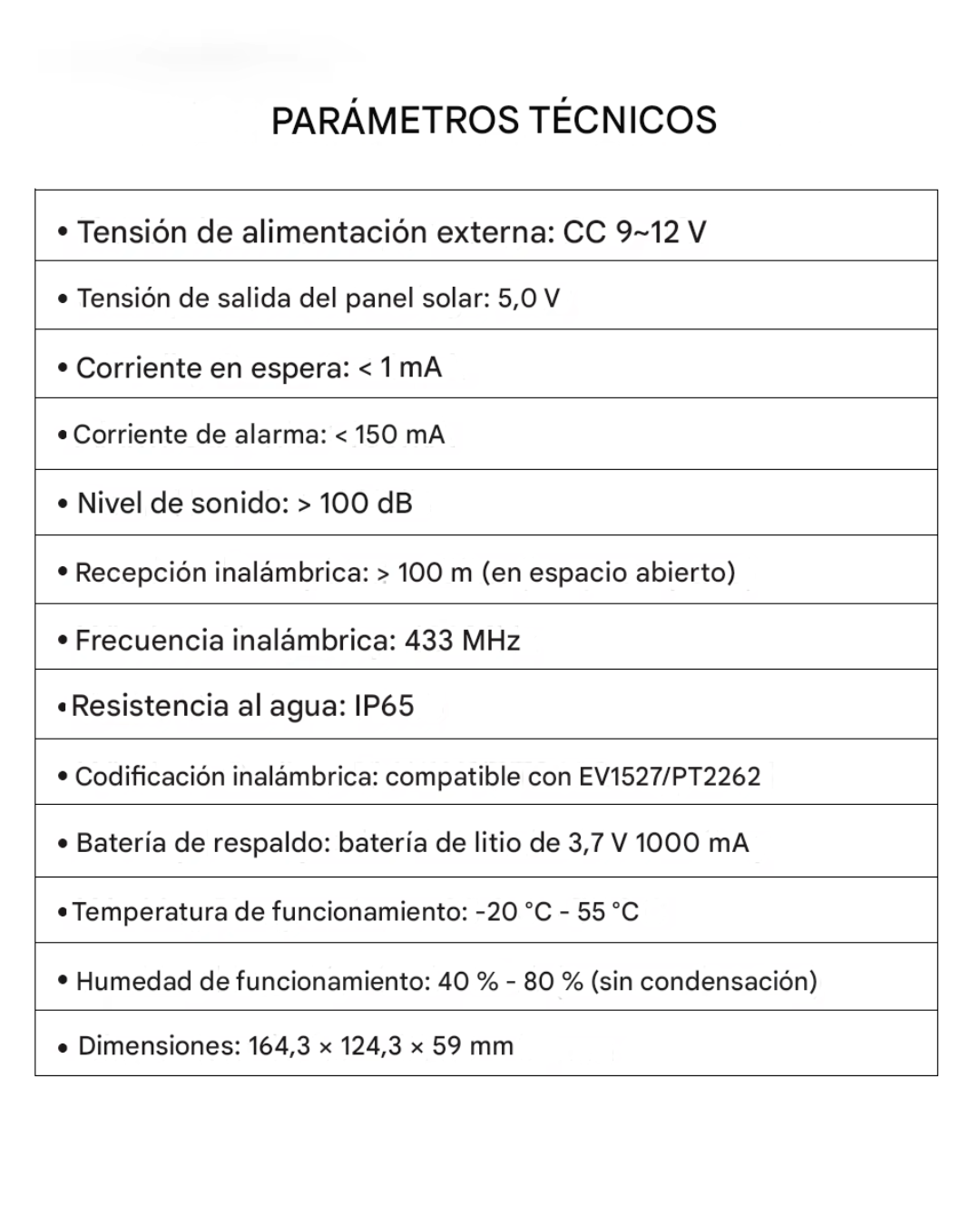 Sirena Solar Inalámbrica para Exterior LockLed LK-SS025