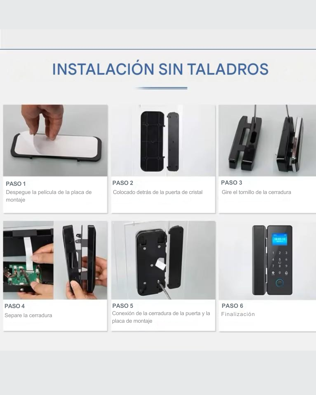 Cerradura Inteligente Wiffi Para Puerta De Vidrio-blindex LK05-V