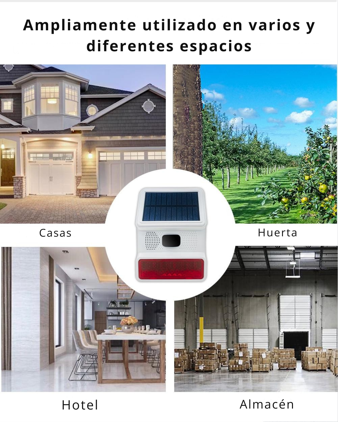 Sirena Solar Inalámbrica para Exterior LockLed LK-SS025