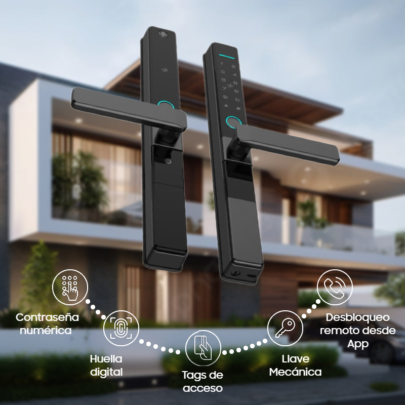 Cerradura Inteligente Exterior con Huella Tuya Wifi LK10 Exterior-exterior
