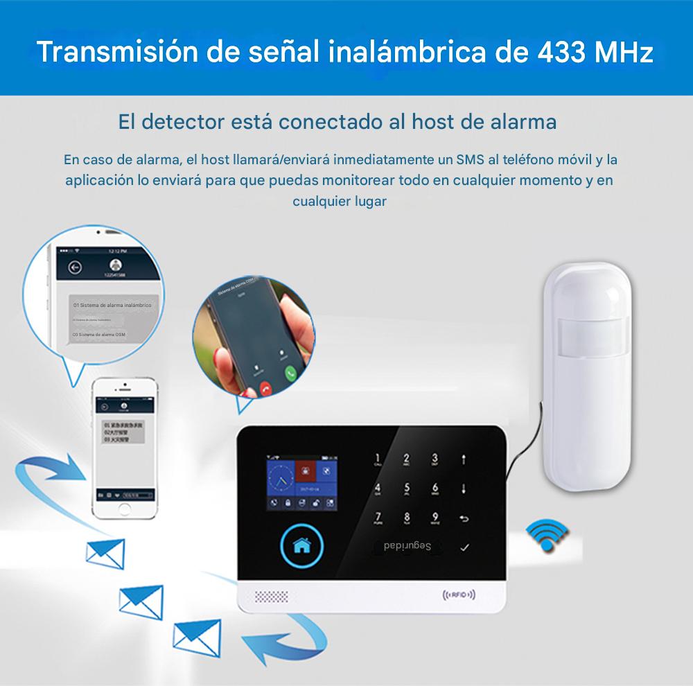 Sensor de Movimiento Infrarrojo PIR S002-P3 Inalámbrico Alarma
