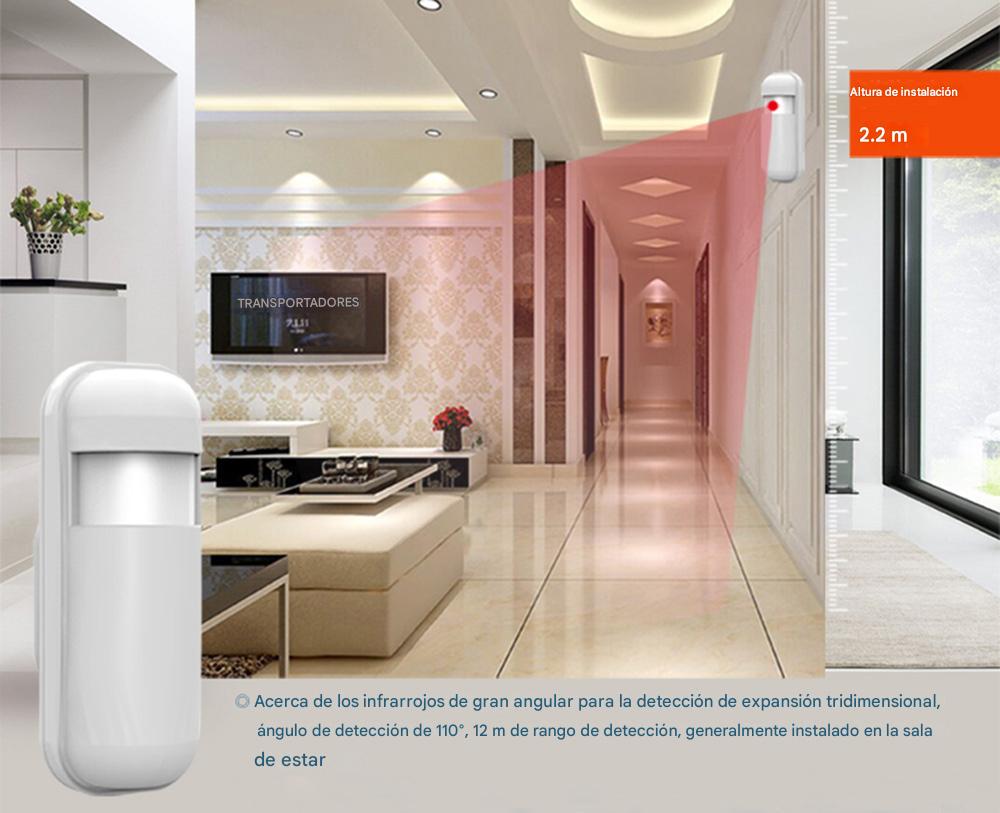Sensor de Movimiento Infrarrojo PIR S002-P3 Inalámbrico Alarma