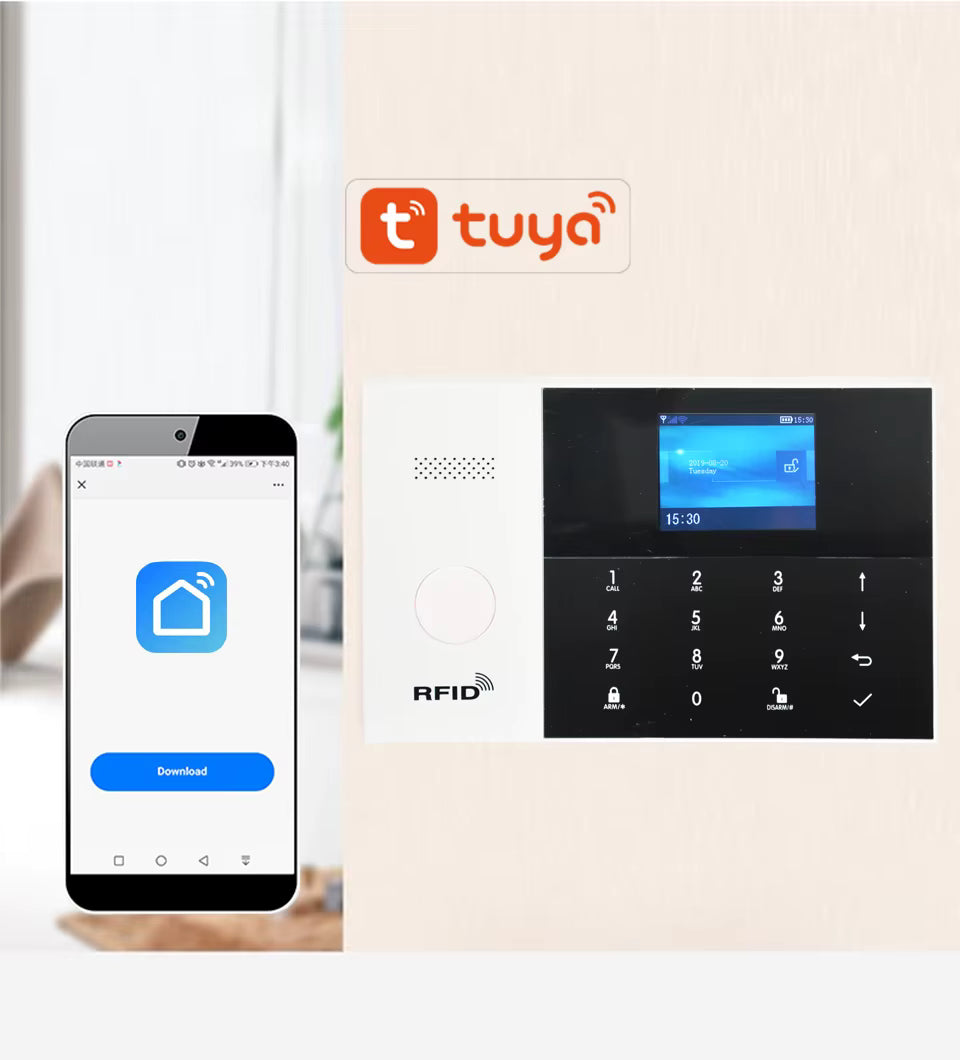 Kit Alarma Inteligente con Sensores WiFi GSM Tuya Smart