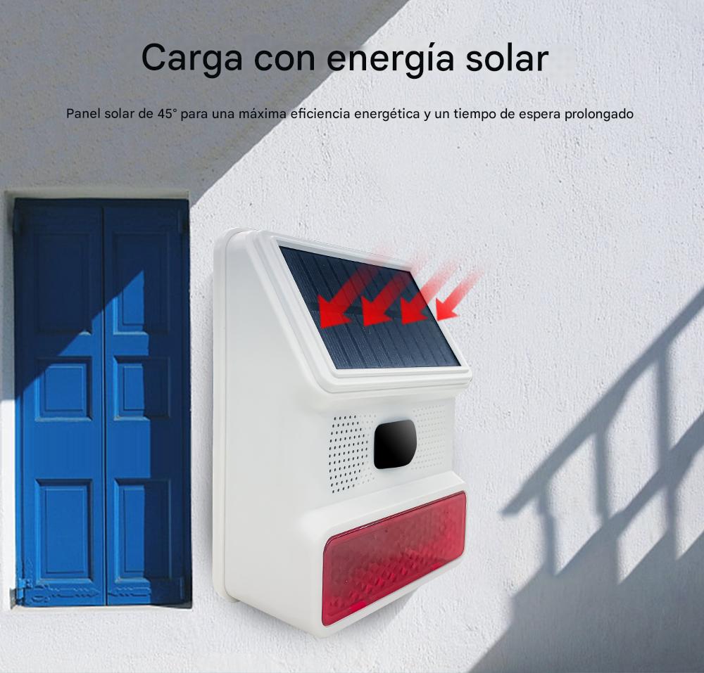 Sirena Solar Inalámbrica para Exterior LockLed LK-SS025