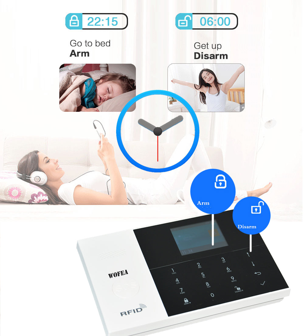 Kit Alarma Inteligente con Sensores WiFi GSM Tuya Smart