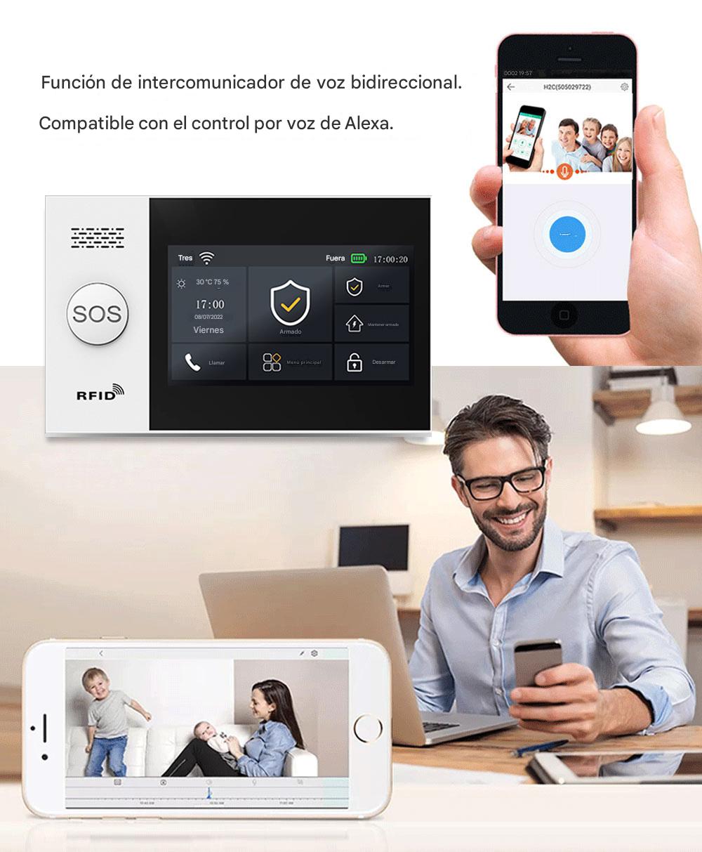 Kit Alarma tactil Inteligente premium WiFi GSM Tuya Smart