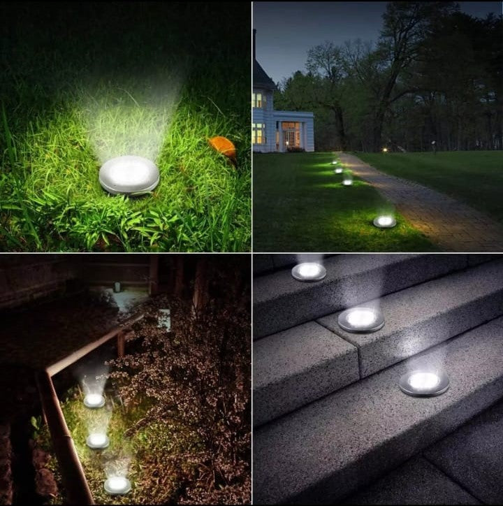 4 X foco de piso Solar Led 8w