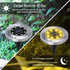 4 X foco de piso Solar Led 8w