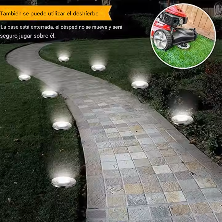4 X foco de piso Solar Led 8w