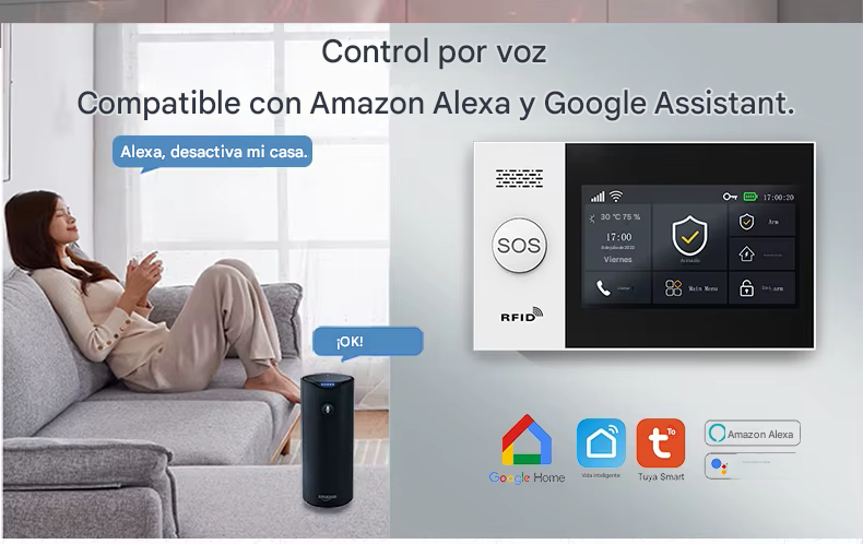 Kit Alarma tactil Inteligente premium WiFi GSM Tuya Smart